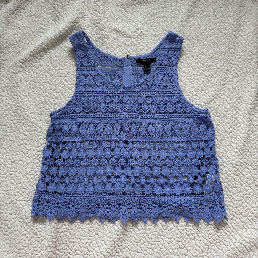 periwinkle Lace Women's Top